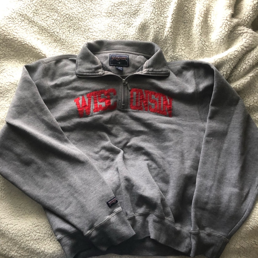 wisconsin quarter zip sweatshirt